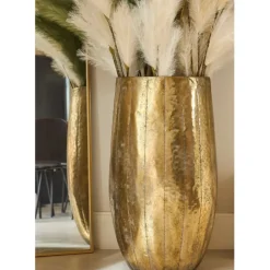 Set de 2 vases en fer doré d45xh80cm - Baca