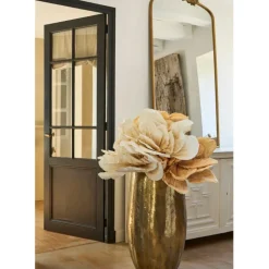 Set de 2 vases en fer doré d45xh80cm - Baca