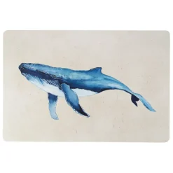 Set de table baleine en vinyle bleu 30x45cm - Baleine