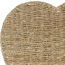 Set de table coeur en jonc de mer naturel 37x38cm - Borneo