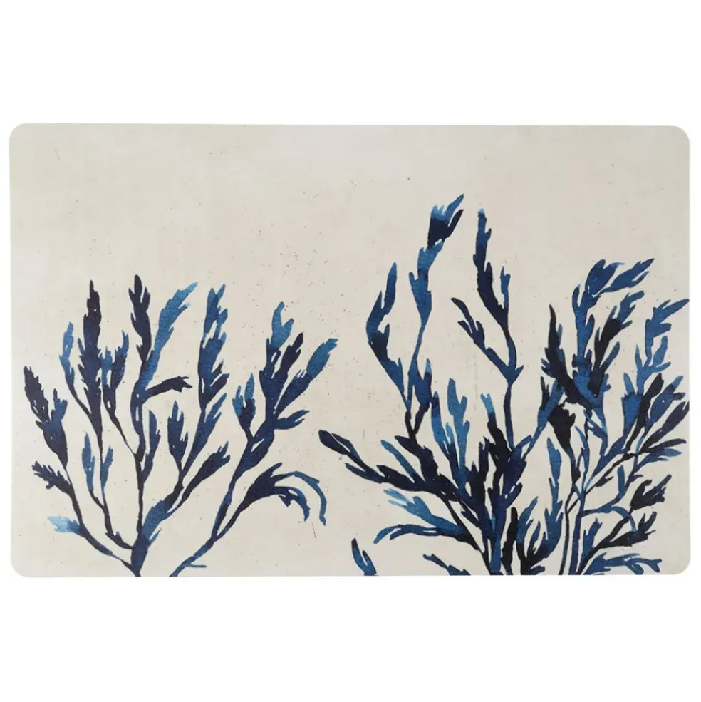 Set de table corail en vinyle bleu marine 30x45cm - Corail