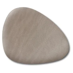 Set de table effet cuir taupe métallique 34x42cm