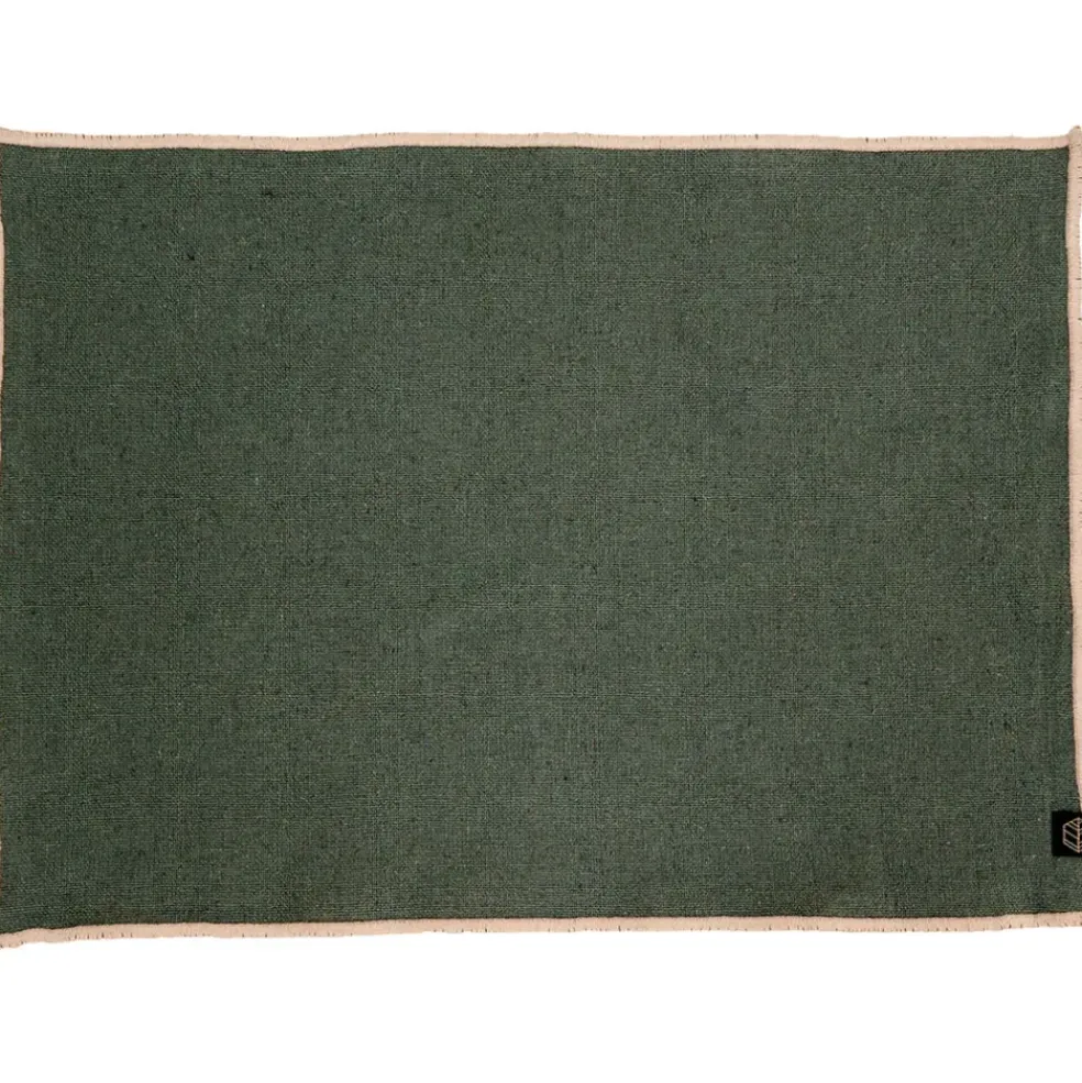 Set de table en lin et coton kaki 35x45cm - Corte