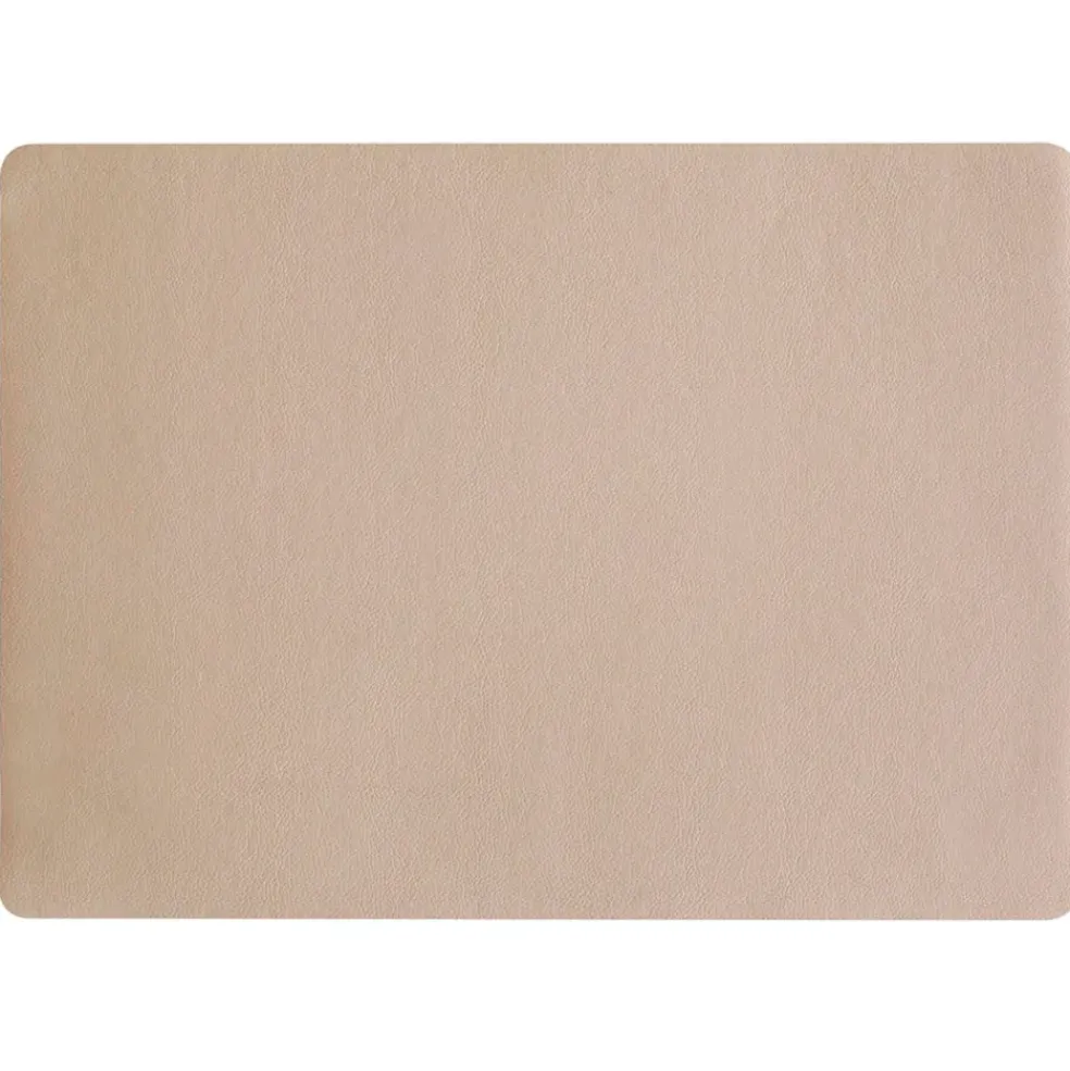 Set de table rectangle simili cuir beige 46x33cm - Optic
