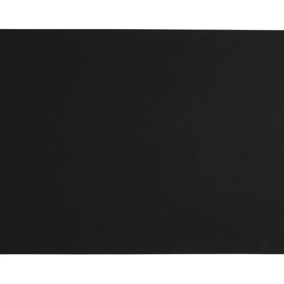 Set de table rectangle simili cuir noir 46x33c6 - Soft