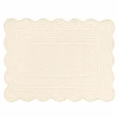 Set de table rectangulaire ivoire en coton