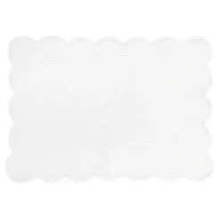 Set de table rectangulaire blanc en coton