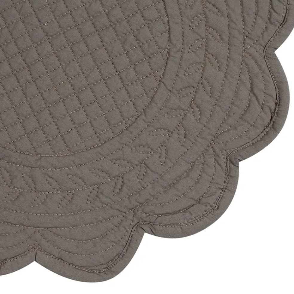 Set de table rond boutis poivre en coton