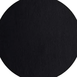 Set de table rond en simili cuir noir d38cm - Optic