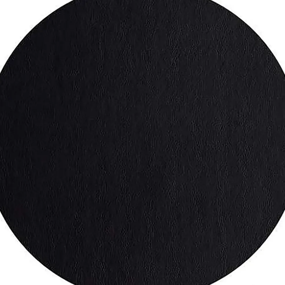 Set de table rond en simili cuir noir d38cm - Optic