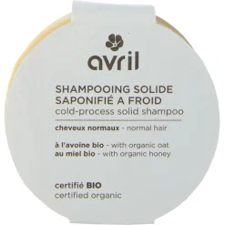 Shampooing solide saponifié à froid cheveux normaux 100g - certifié bio