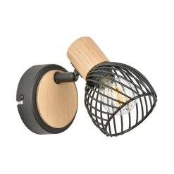 Spot 1 lumière en métal h13cm mat noir - kento
