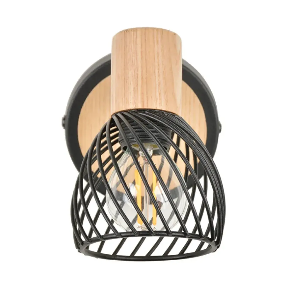 Spot 1 lumière en métal h13cm mat noir - kento