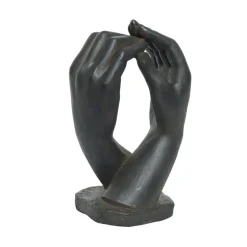 Statue d'extérieur mains anthracite noir h64cm
