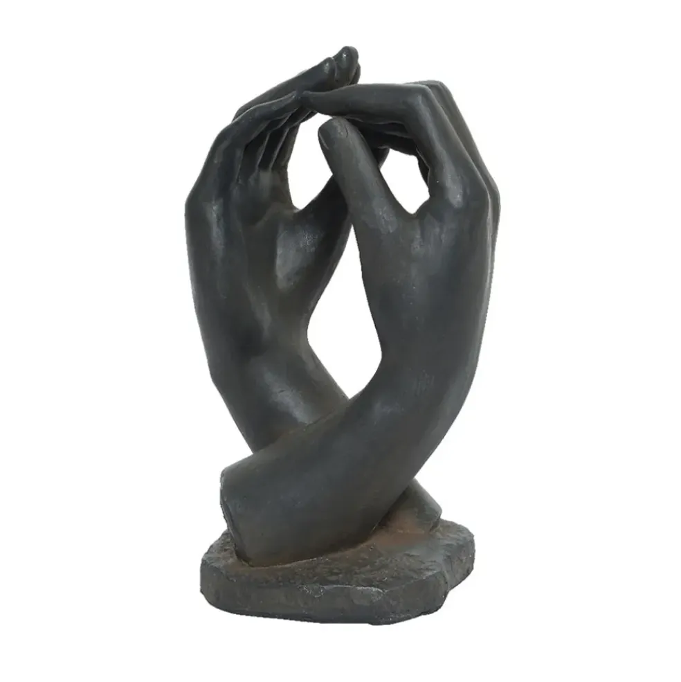 Statue d'extérieur mains anthracite noir h64cm