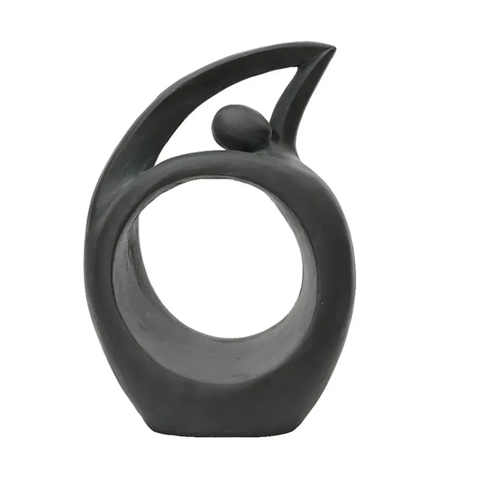 Statue d'extérieur silhouette anthracite h64cm