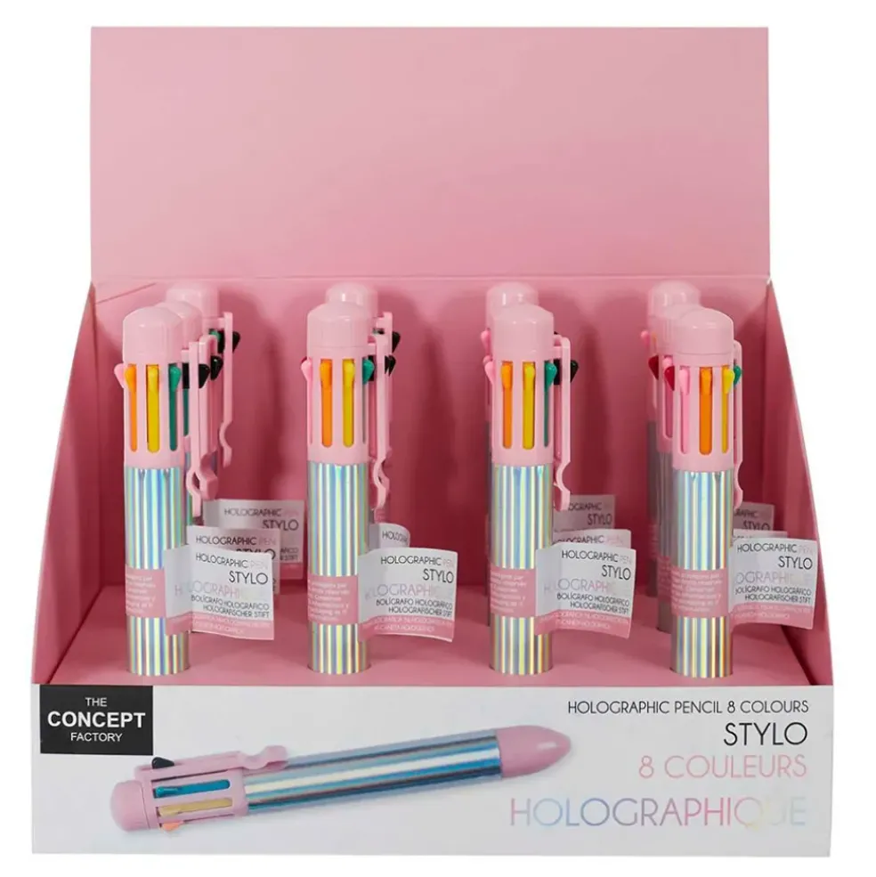 Stylo à bille multicolore 8 couleurs