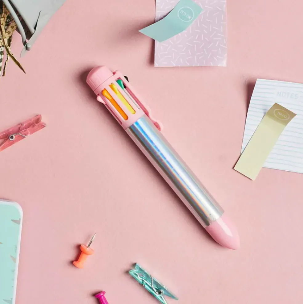 Stylo à bille multicolore 8 couleurs
