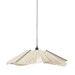 Suspension bohème en coton d41cm crème - Plaka