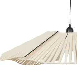 Suspension bohème en coton d41cm crème - Plaka