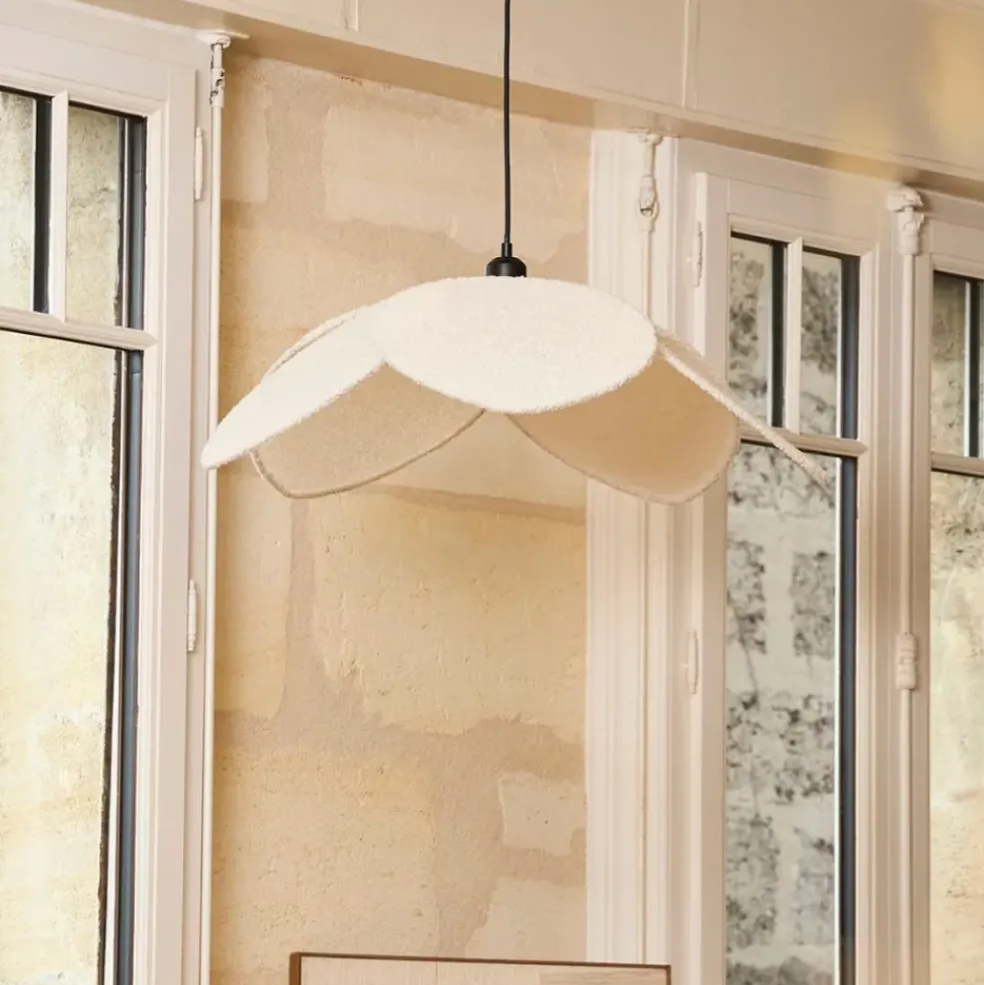Suspension bouclette écru d70cm