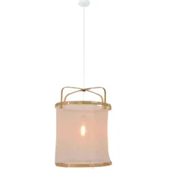 Suspension en bambou d35cm naturel - hikari
