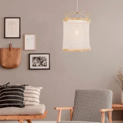 Suspension en bambou d35cm naturel - hikari