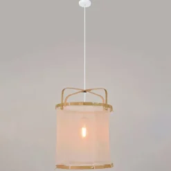 Suspension en bambou d35cm naturel - hikari