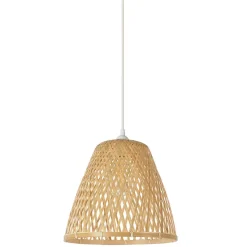 Suspension en bambou l30cm naturel - conique