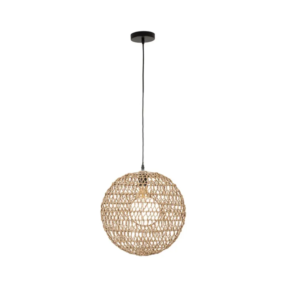 Suspension en corde de papier d41cm naturel - calyp