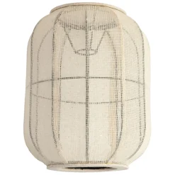 Suspension en coton et fer écru non électrifiée d28xh35cm - Enigma