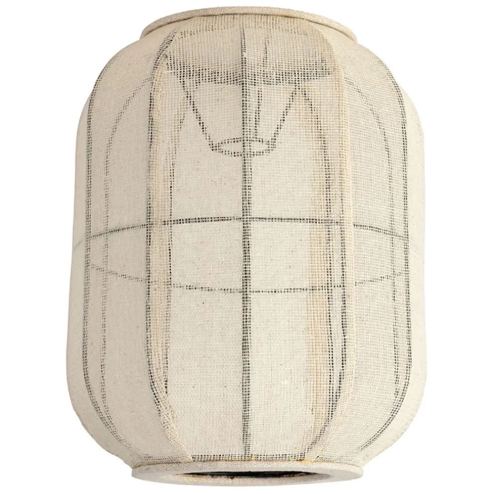 Suspension en coton et fer écru non électrifiée d28xh35cm - Enigma