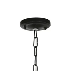 Suspension en fer d30.5cm noir et doré - rosalie