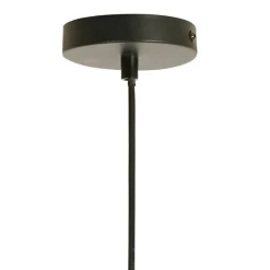 Suspension en fer et coton d70cm noir - plaka