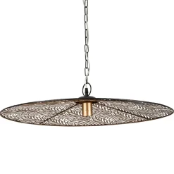 Suspension en fer noir h12.5cm - Palmier