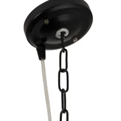 Suspension en fer noir h12.5cm - Palmier