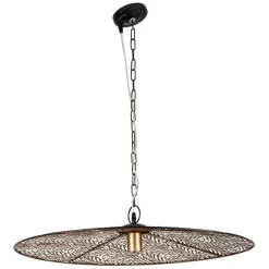 Suspension en fer noir h12.5cm - Palmier