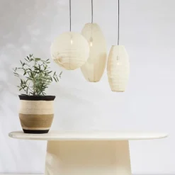 Suspension en jute et fer écru d25cm - Ramille