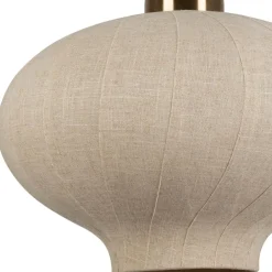 Suspension en lin blanc cassé et doré d45cm - Calypso