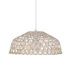 Suspension en métal et rotin d38cm naturel - bendor