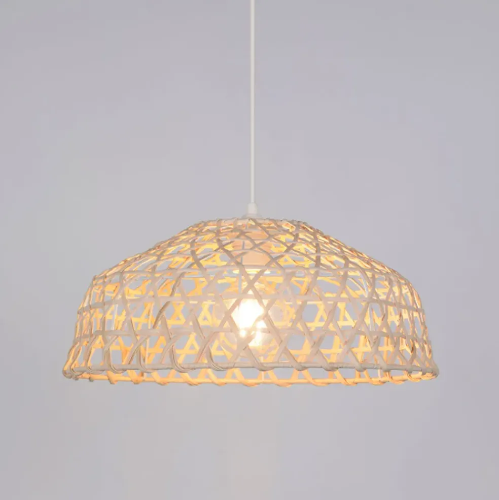 Suspension en métal et rotin d38cm naturel - bendor
