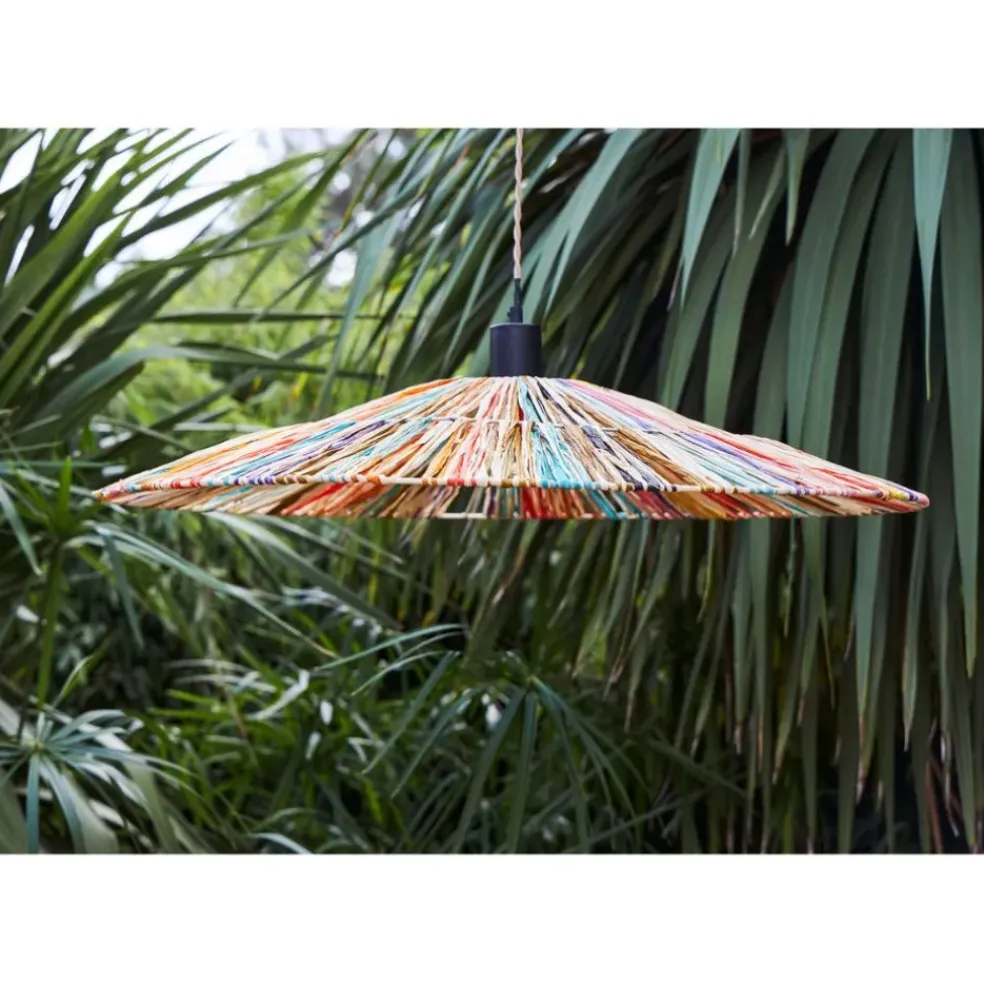 Suspension en raphia multicolore D77cmcm non électrifiée - Seguia