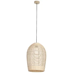 Suspension en rotin naturel et fer d34cm - Bohème