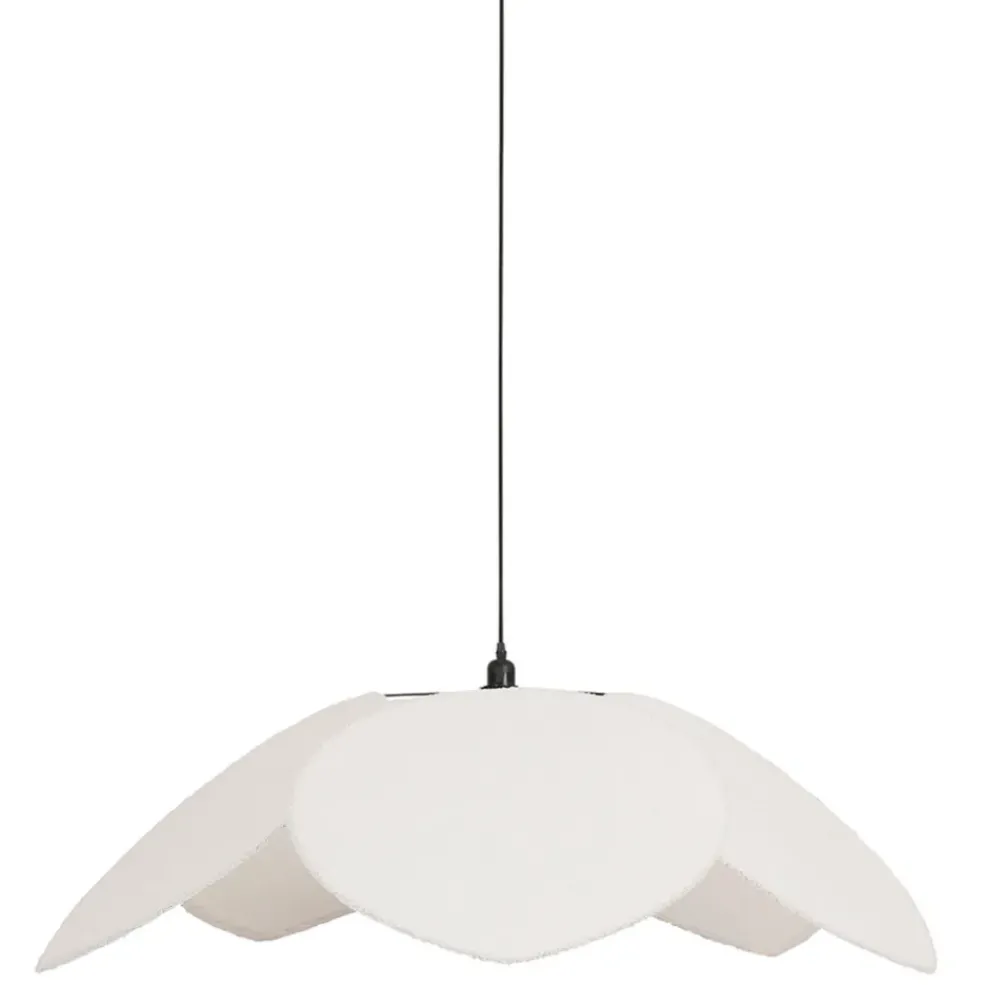 Suspension en tissu et frêne d110x39cm écru - Bouclette