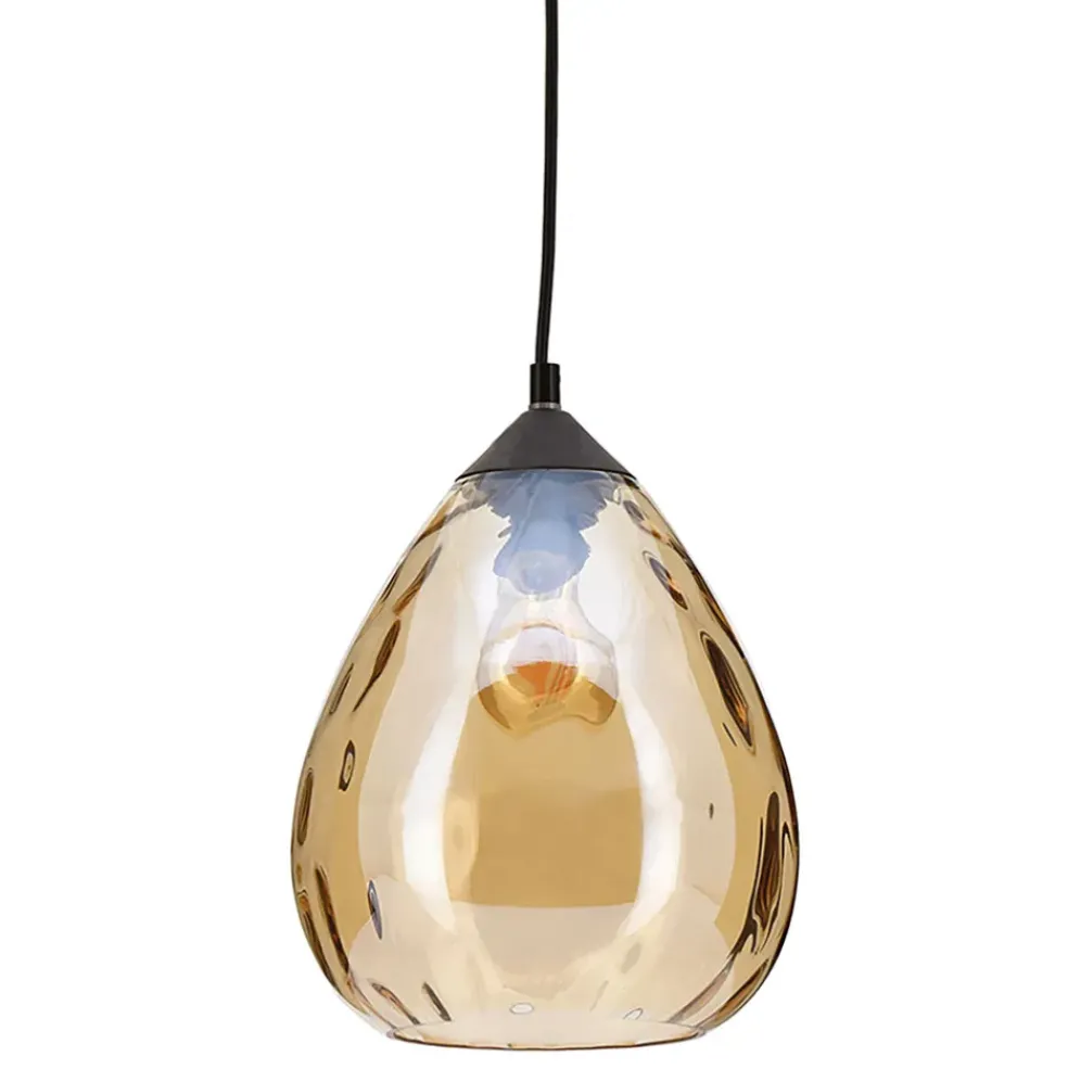 Suspension en verre ambre d20cm - Daiki