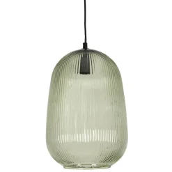 Suspension en verre et fer vert clair d22.5xh33cm - Lumi