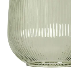 Suspension en verre et fer vert clair d22.5xh33cm - Lumi