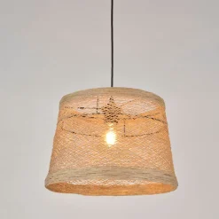 Suspension ficelle tressée d35cm naturel - tambour