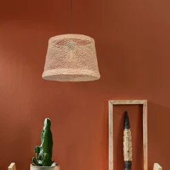 Suspension ficelle tressée d35cm naturel - tambour