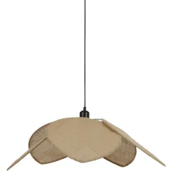 Suspension japandi en jute couleur lin naturel d70cm